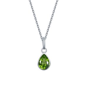 Collar Peridoto Plata 925 – Colgante Lágrima